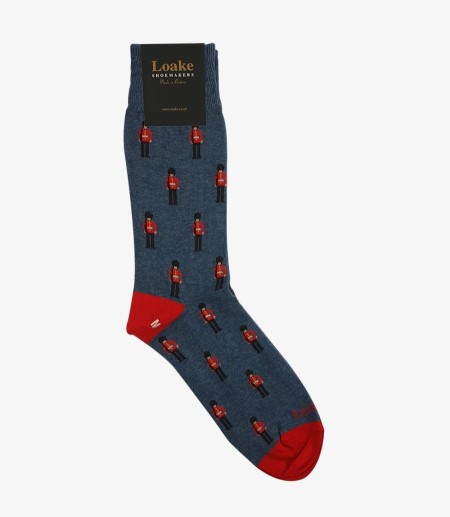 Loake Guard Socks Strumpor Herr Blå | SE0623843