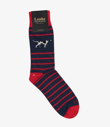 Loake Pointer Socks Strumpor Herr Marinblå | SE5920297