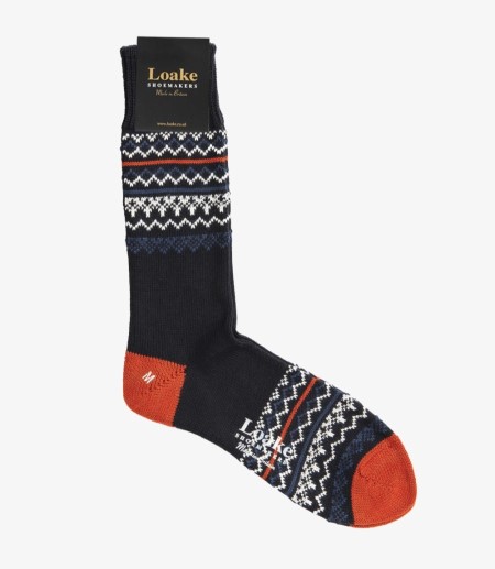 Loake Skye Socks Strumpor Herr Marinblå | SE8241058